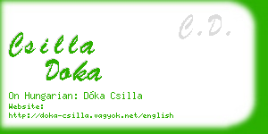 csilla doka business card